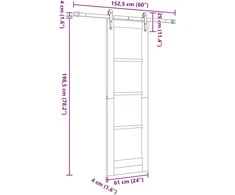Slankios durys ORKDAL 61 x 198,5 cm Balta