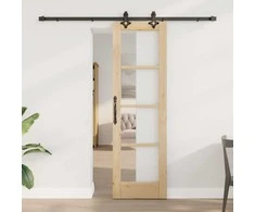 Slankios durys ORKDAL Natūrali ir juoda 61 x 198,5 cm