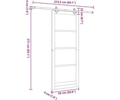 Slankios durys Natūrali 93 x 232 cm