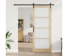 Slankios durys ORKDAL Natūrali ir juoda 93 x 232 cm