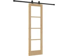 Slankios durys ORKDAL Natūrali ir juoda 61 x 198,5 cm
