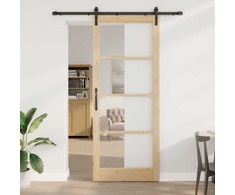 Slankios durys ORKDAL Natūrali ir juoda 93 x 232 cm