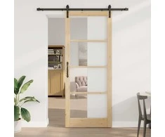 Slankios durys ORKDAL Natūrali ir juoda 93 x 232 cm