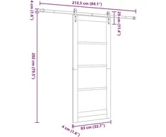 Slankios durys ORKDAL 83 x 202 cm Balta