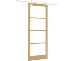 Slankios durys 93 x 232 cm Tvirtos pušies mediena ir stiklas