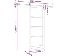 Slankios durys ORKDAL Balta 93 x 232 cm