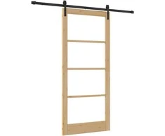 Slankios durys ORKDAL Natūrali ir juoda 93 x 211 cm