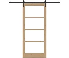 Slankios durys ORKDAL Natūrali ir juoda 93 x 211 cm