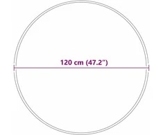 Neslystantis plaukuotas kilimas Kreminė 120 x 120 cm PP