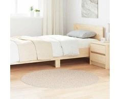 Neslystantis plaukuotas kilimas Kreminė 120 x 120 cm PP