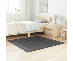 Neslystantis plaukuotas kilimas Tamsiai pilka 120 x 120 cm PP
