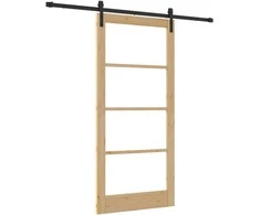 Slankios durys ORKDAL Natūrali ir juoda 93 x 202 cm