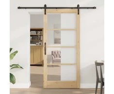 Slankios durys ORKDAL Natūrali ir juoda 93 x 202 cm