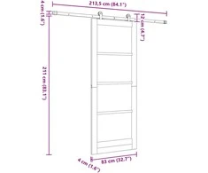 Slankios durys ORKDAL Balta 83 x 211 cm