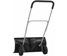 Sniego kastuvas su prailginama rankena, juodas, 66cm, plienas