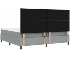 Kiemas lova su galvūgalio Šviesiai pilka 200 x 200 cm audinys