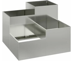 Sodo vazonas Sidabro 100 x 100 x 60 cm Galvanizuotas plienas