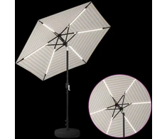 Sodo skėtis su LED šviesomis ir standu 230 x 230 cm Poliesteris