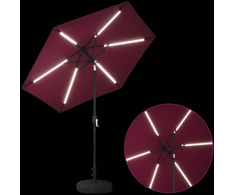 Sodo skėtis su LED šviesomis ir standu 230 x 230 cm Poliesteris
