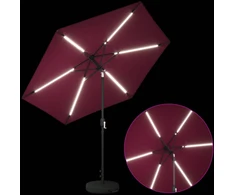 Sodo skėtis su LED šviesomis ir standu 270 x 270 cm Poliesteris