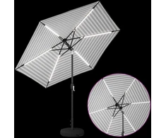 Sodo skėtis su LED šviesomis ir standu 270 x 270 cm Poliesteris