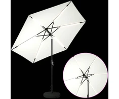 Sodo skėtis su LED šviesomis ir standu 270 x 270 cm Poliesteris
