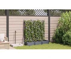 Sodo vazonas 3 vnt. Pilka 120 x 40 x 125,5 cm PP
