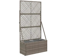 Sodas vazonas su trellis Pilka 70 x 30 x 135 cm poliratanas