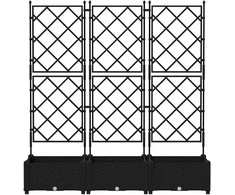 Sodo vazonas 3 vnt. Juoda 120 x 40 x 125,5 cm PP