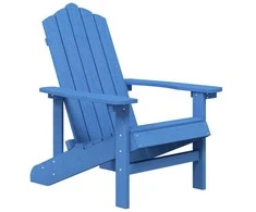 Sodo Adirondack kėdė su staliuku, mėlynos spalvos, HDPE