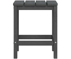 Sodo Adirondack kėdės su pakojomis ir staliuku, antracito, HDPE