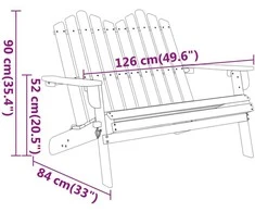 Sodo adirondack suoliukas, 126cm, akacijos medienos masyvas