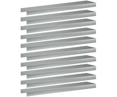 Sodo apvadų dengiamasis profilis 10 vnt. 100 x 20 x 5 cm