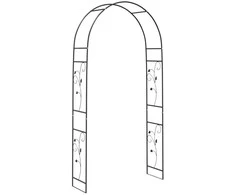 Sodo arka Gėlių Juoda 115 x 37 x 231 cm