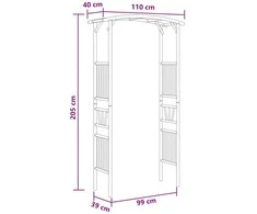 Sodo arka Natūrali 110 x 40 x 205 cm Bambukas