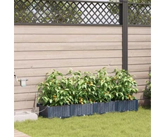 Sodo vazonas 4 pcs Pilka 160 x 40 x 22 cm Plastmasė