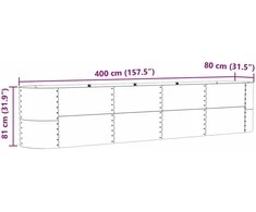 Pakelta lova Žalia 400 x 80 x 81 cm Plienas