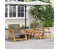 Sodo baldai 2 pcs Pilka 67 x 78 x 73 cm Kietos akacijos mediena