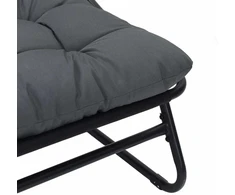 Sodo baldai su pagalve 2 pcs Juoda 60,5 x 81 x 71 cm