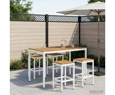 Sodo Baro Stalas Balta 141 x 80,5 x 105 cm