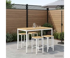 Sodo Baro Stalas Balta 147 x 88,5 x 105 cm