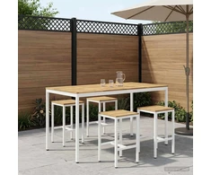 Sodo Baro Stalas Balta 196 x 100,5 x 105 cm