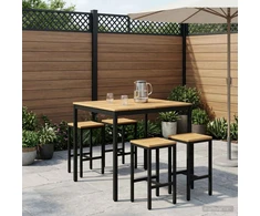 Sodo Baro Stalas Balta ir juoda 110 x 108,5 x 105 cm