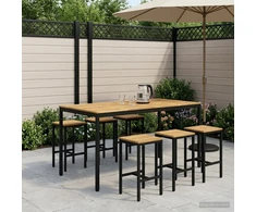 Sodo Baro Stalas Balta ir juoda 196 x 100,5 x 105 cm