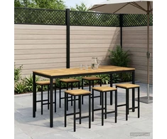 Sodo Baro Stalas Balta ir juoda 196 x 80,5 x 105 cm