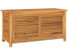 Sodo daiktadėžė su krepšiu, 114x50x58cm, tikmedžio masyvas