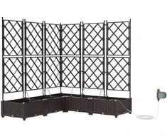 Sodo vazonas 5 pcs Ruda 120 x 120 x 126 cm Plastmasė
