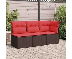 | Sodo sofa | su pagalve Ruda 62 x 62 x 69 cm Poli ratanas