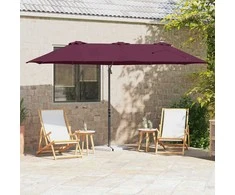 Skėtis nuo saulės Bordo raudona 372 x 198 x 243 cm