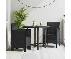 Sodo Kėdė 2 pcs Antracitas 53 x 49 x 85 cm Polipropilenas